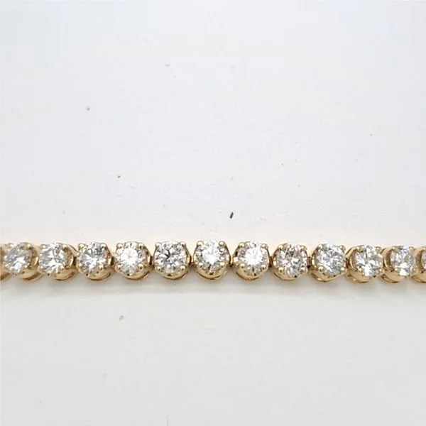 14kt YG 4.23ct TW Lab Grown Diamond Tennis Bracelet