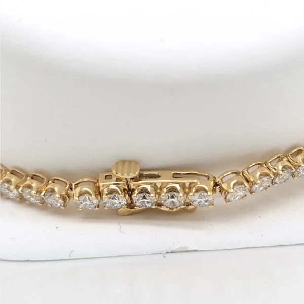 14kt YG 4.23ct TW Lab Grown Diamond Tennis Bracelet