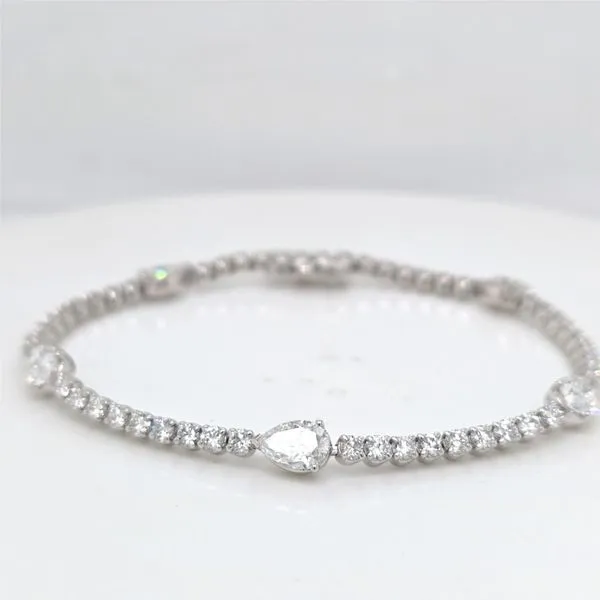 14kt WG Lab Diamond Tennis Bracelet