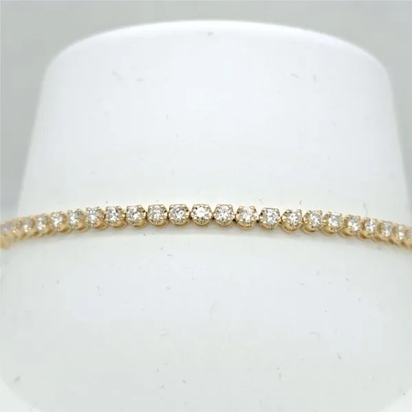 14kt YG LG 1ct TW Diamond Tennis Bracelet Image 2 Carroll's Jewelers Doylestown, PA