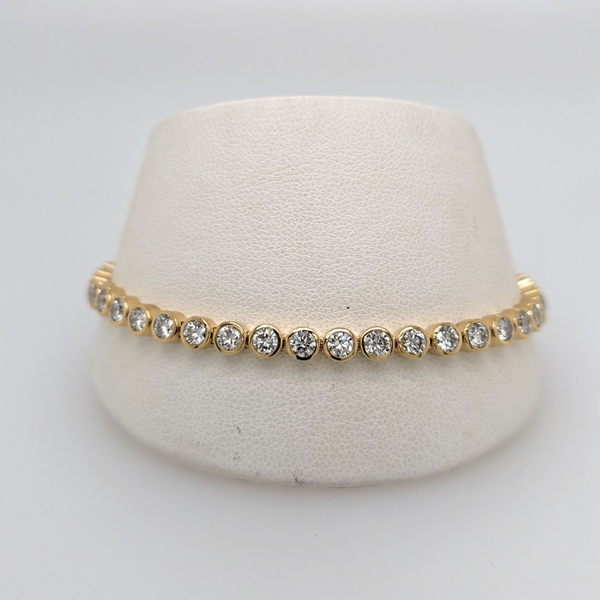 14kt YG 5.11ct TW Lab Grown Diamond Tennis Bracelet Carroll's Jewelers Doylestown, PA