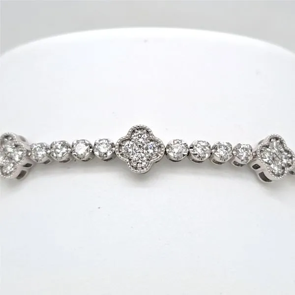 14kt WG LG Diamond Flexible Bangle Bracelet Image 2 Carroll's Jewelers Doylestown, PA