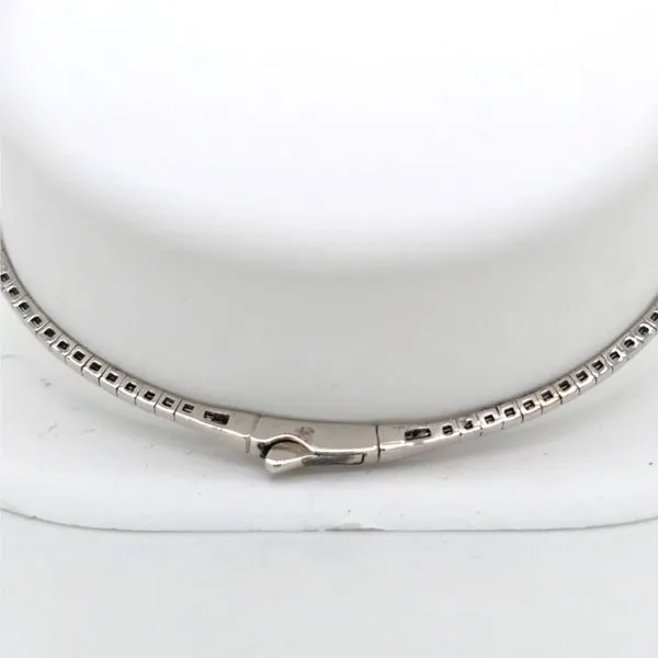 14kt WG LG Diamond Flexible Bangle Bracelet Image 3 Carroll's Jewelers Doylestown, PA