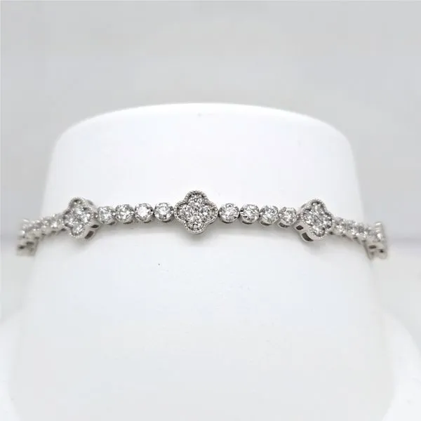 14kt WG LG Diamond Flexible Bangle Bracelet Carroll's Jewelers Doylestown, PA