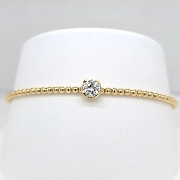 14kt YG LG Diamond Bangle Bracelet Carroll's Jewelers Doylestown, PA