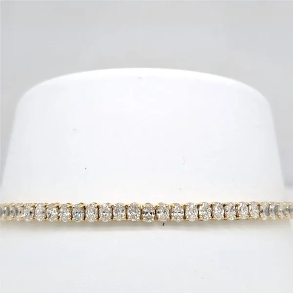 14kt YG LG Oval Diamond Bangle Image 2 Carroll's Jewelers Doylestown, PA