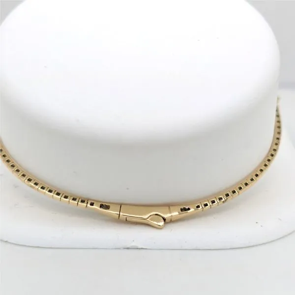 14kt YG LG Oval Diamond Bangle Image 3 Carroll's Jewelers Doylestown, PA