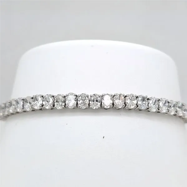 14kt WG LG Oval Diamond Bangle Carroll's Jewelers Doylestown, PA