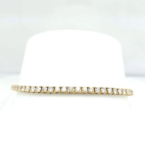 14kt YG 4.10ct TW Lab Grown diamond tennis bracelet Carroll's Jewelers Doylestown, PA