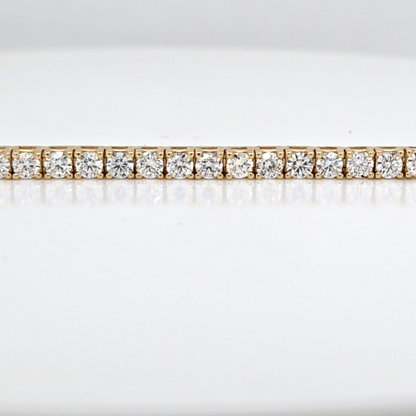 14kt YG 5.00ct Lab Grown Diamond Tennis bracelet Image 2 Carroll's Jewelers Doylestown, PA