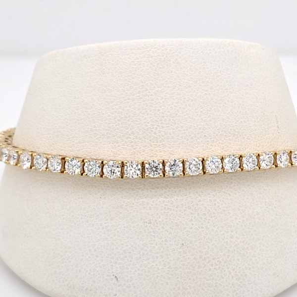 14kt YG 5.00ct Lab Grown Diamond Tennis bracelet Image 3 Carroll's Jewelers Doylestown, PA