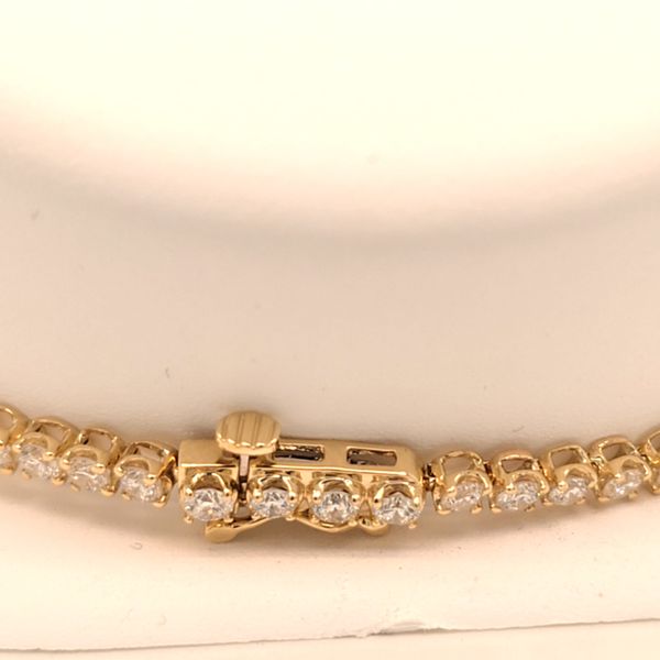14kt YG 3ct LG Diamond Tennis Bracelet Image 3 Carroll's Jewelers Doylestown, PA