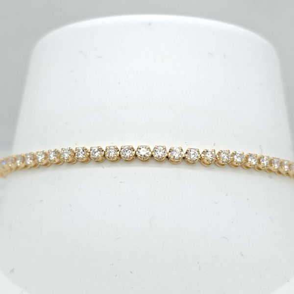 14kt YG LG 1ct TW Diamond Tennis Bracelet Image 2 Carroll's Jewelers Doylestown, PA