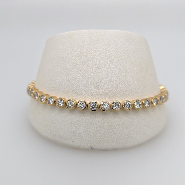 14kt YG 5.11ct TW Lab Grown Diamond Tennis Bracelet Carroll's Jewelers Doylestown, PA