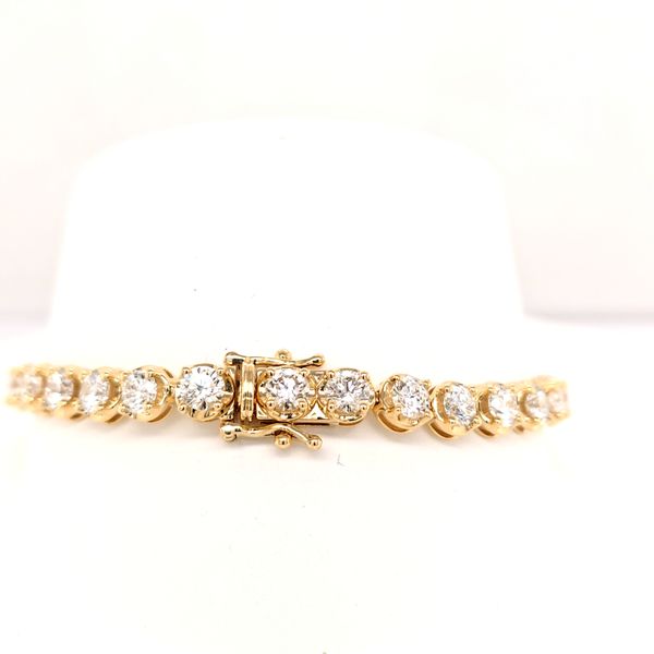YG 9.75ct LG Diamond Tennis Bracelet Image 3 Carroll's Jewelers Doylestown, PA