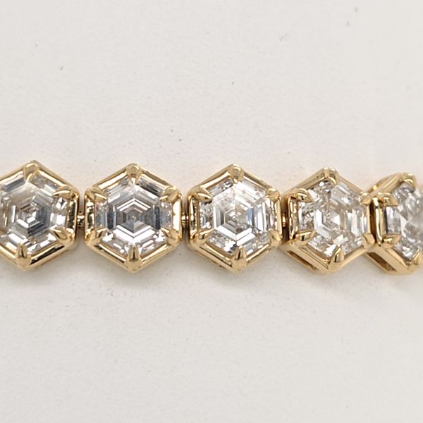 Hexagon Diamond Tennis Bracelet Image 2 Carroll's Jewelers Doylestown, PA
