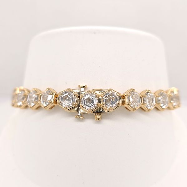 Hexagon Diamond Tennis Bracelet Image 3 Carroll's Jewelers Doylestown, PA