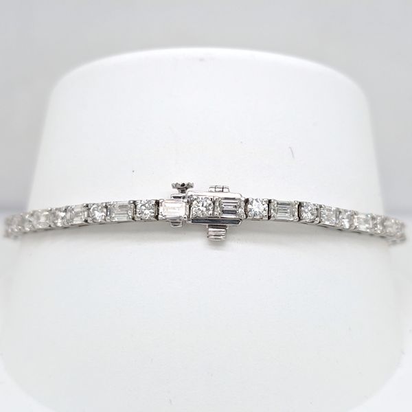 Diamond Round and Emerald Cut Bracelet Image 2 Carroll's Jewelers Doylestown, PA