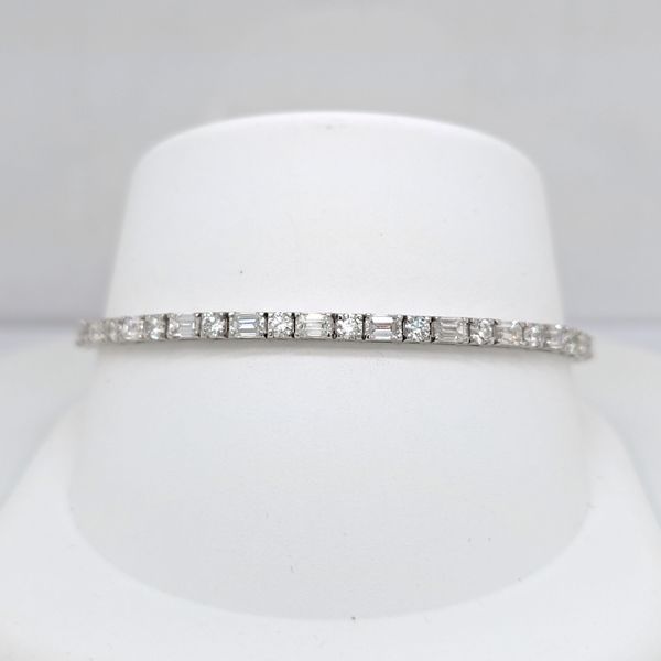 Diamond Round and Emerald Cut Bracelet Carroll's Jewelers Doylestown, PA