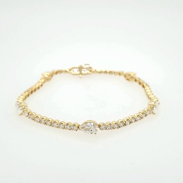 Round and Pear Shape Diamond Bracelet Image 2 Carroll's Jewelers Doylestown, PA