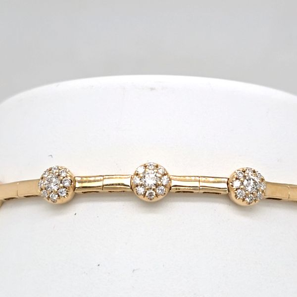 Diamond Cluster Station Bangle Bracelet Image 2 Carroll's Jewelers Doylestown, PA