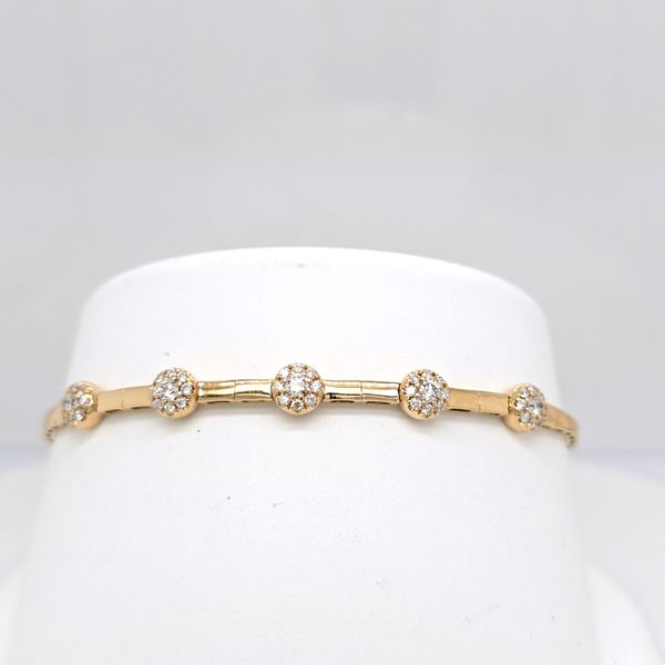 Diamond Cluster Station Bangle Bracelet Carroll's Jewelers Doylestown, PA