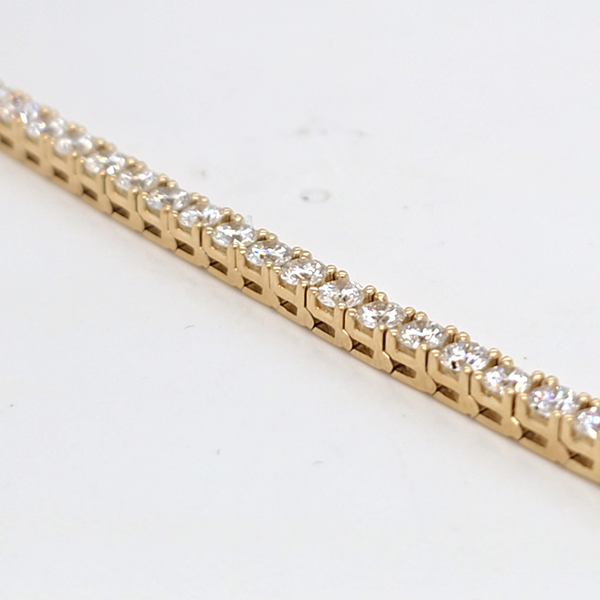 14kt YG 5.00ct Lab Grown Diamond Tennis bracelet Carroll's Jewelers Doylestown, PA