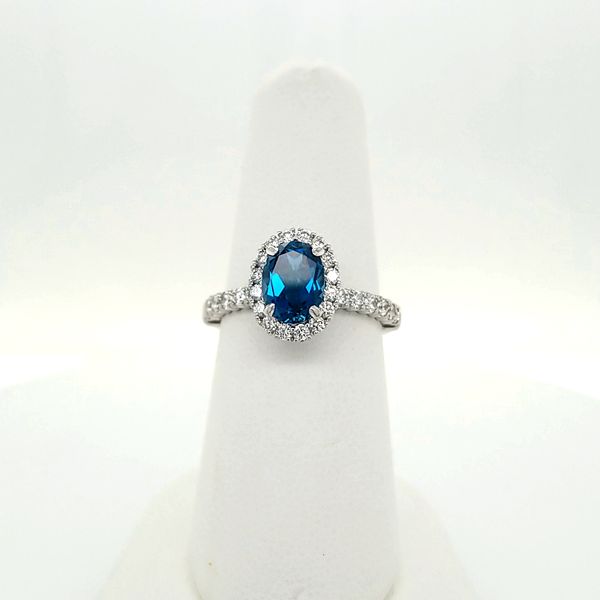 14kt WG London Blue Topaz and Diamond Ring Carroll's Jewelers Doylestown, PA