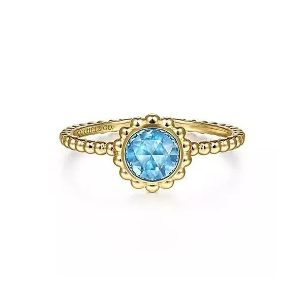 14kt YG Blue Topaz Ring Carroll's Jewelers Doylestown, PA