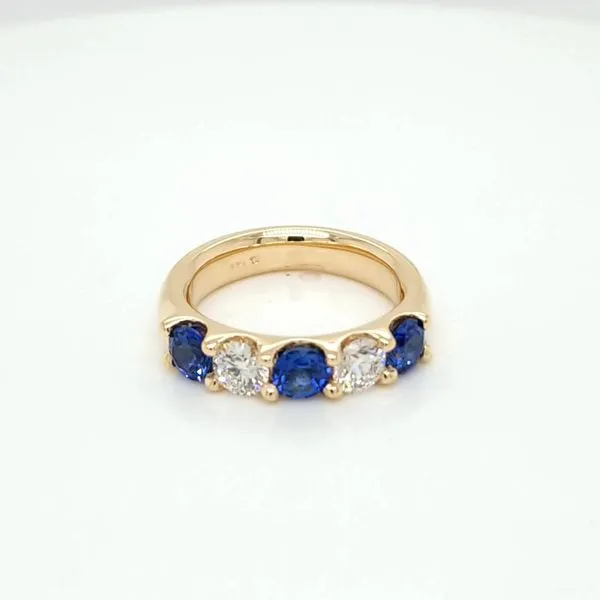 14kt YG Lab Grown Sapphire and Diamond Ring similar item image