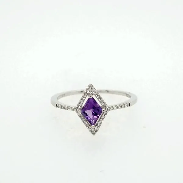 14kt WG Amethyst and Diamond Ring Carroll's Jewelers Doylestown, PA