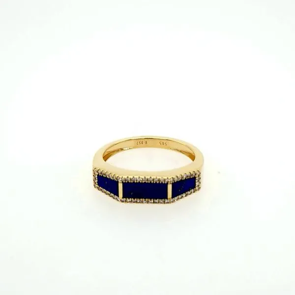 14kt YG Lapis and Diamond ring Carroll's Jewelers Doylestown, PA