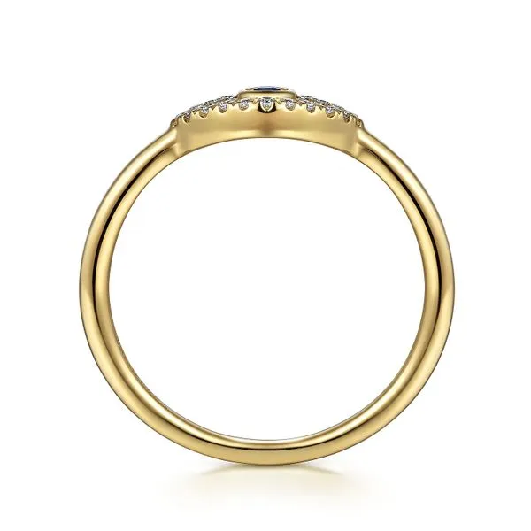 14kt YG Evil Eye Ring