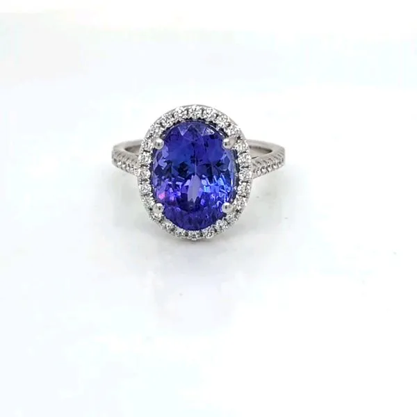 14kt WG Tanzanite and Diamond Ring thumb image 1