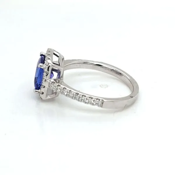 18kt WG Tanzanite and Diamond Ring thumb image 2