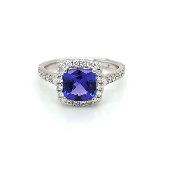 18kt WG Tanzanite and Diamond Ring thumb image 1