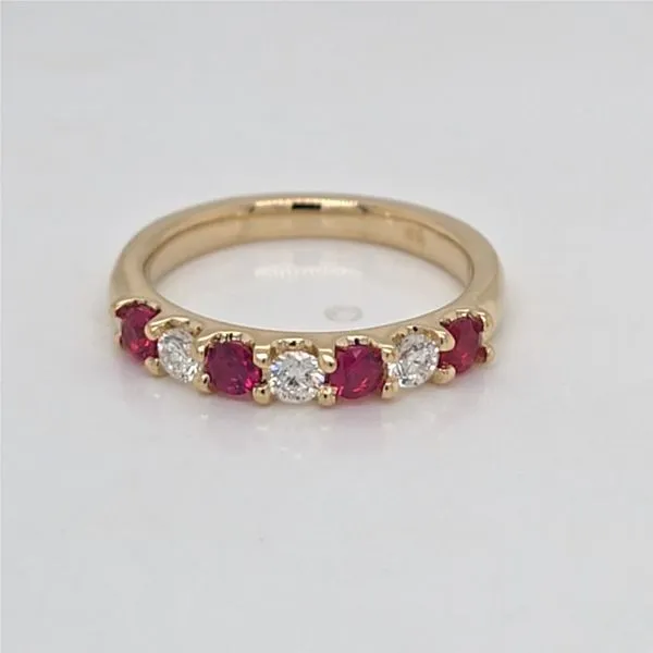 14kt YG Ruby and Diamond Band