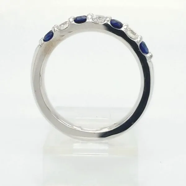 14kt WG Lab Grown Sapphire and Diamond Ring Image 2 Carroll's Jewelers Doylestown, PA