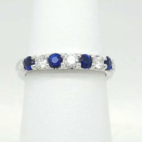 14kt WG Lab Grown Sapphire and Diamond Ring Carroll's Jewelers Doylestown, PA