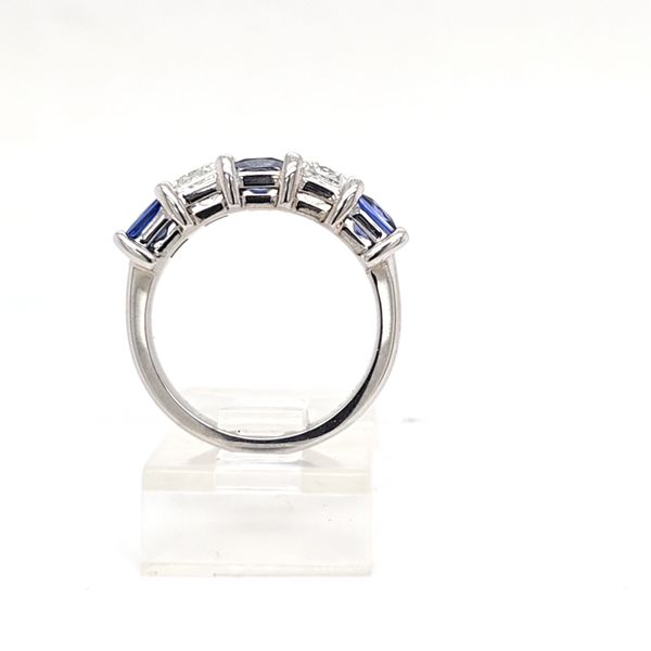 White gold sapphire and diamond 5 stone ring Image 2 Carroll's Jewelers Doylestown, PA