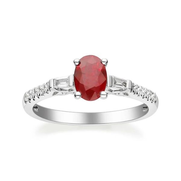 14kt WG Ruby and Diamond Ring Carroll's Jewelers Doylestown, PA