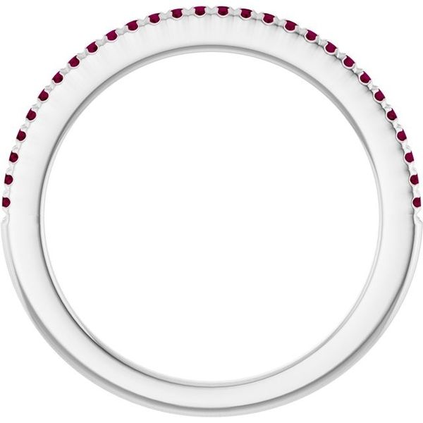 White Gold Garnet Stacking Ring Image 3 Carroll's Jewelers Doylestown, PA