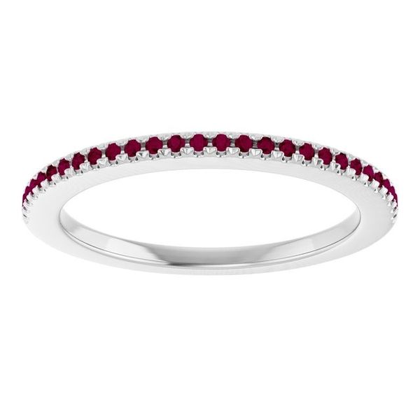 White Gold Garnet Stacking Ring Carroll's Jewelers Doylestown, PA