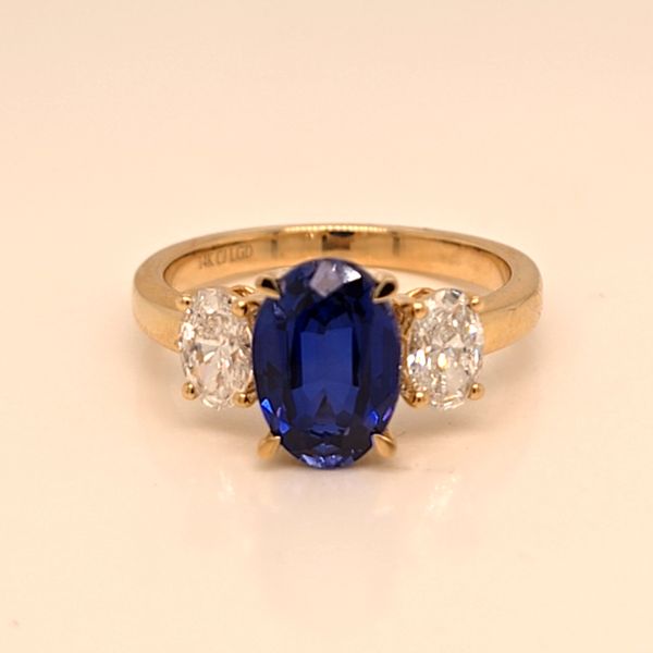 LG Sapphire and Diamond 3 Stone Ring Carroll's Jewelers Doylestown, PA