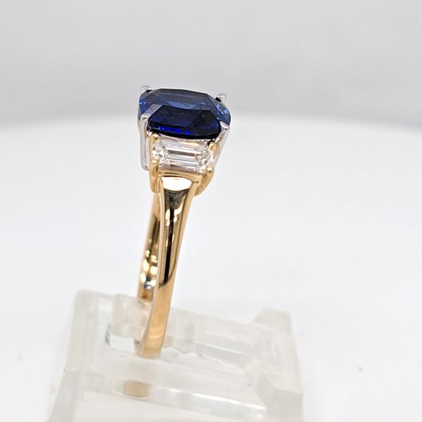 LG Sapphire and Diamond 3 Stone Ring Image 2 Carroll's Jewelers Doylestown, PA