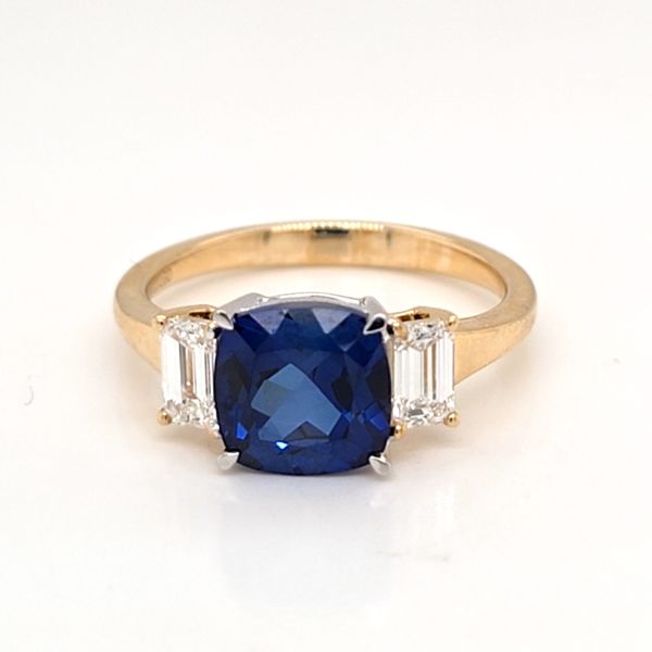 LG Sapphire and Diamond 3 Stone Ring Carroll's Jewelers Doylestown, PA