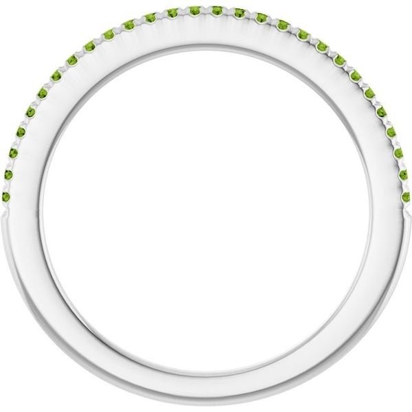 White Gold Peridot Stacking Ring Image 2 Carroll's Jewelers Doylestown, PA