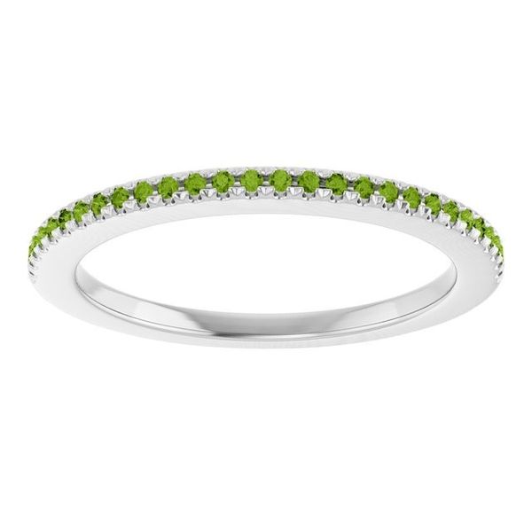 White Gold Peridot Stacking Ring Carroll's Jewelers Doylestown, PA