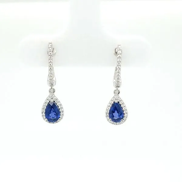 14kt WG Sapphire and Diamond Earrings Carroll's Jewelers Doylestown, PA
