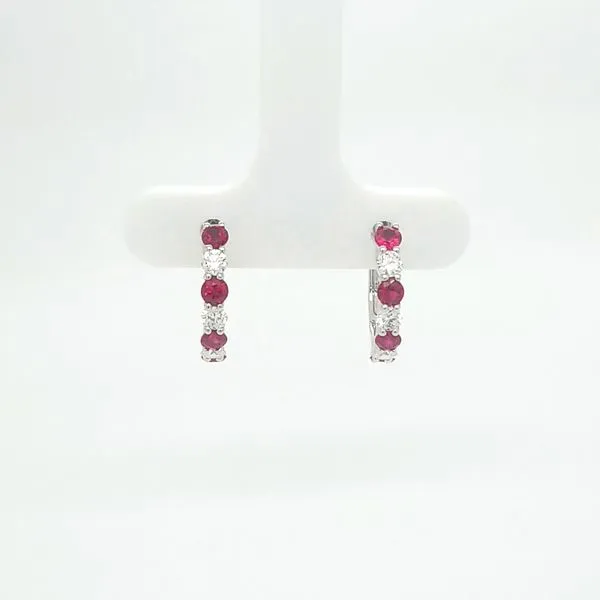 14kt WG Ruby and Diamond Earrings Carroll's Jewelers Doylestown, PA